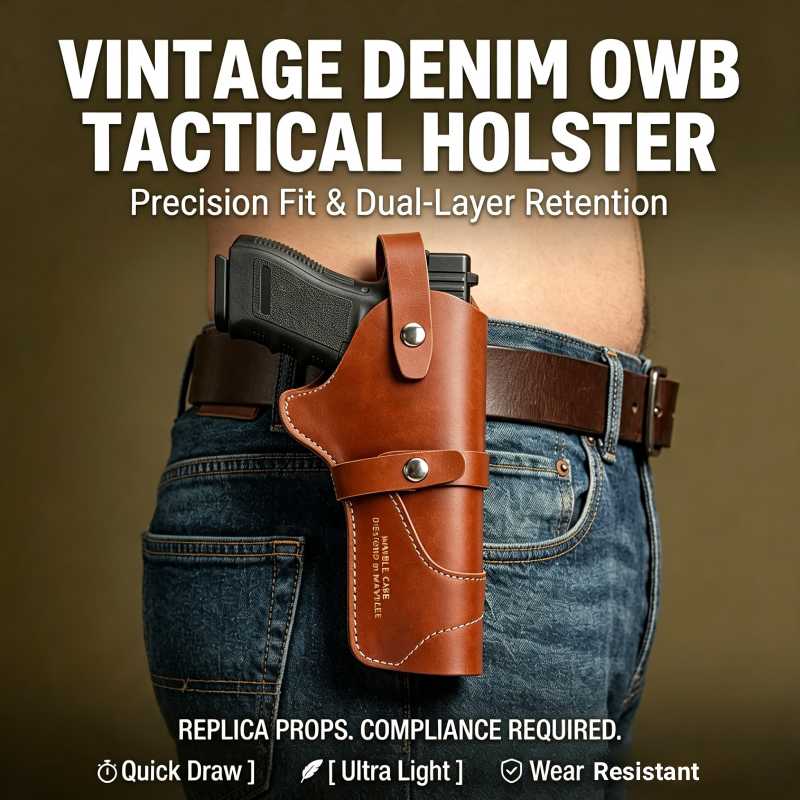 Edc Carry Belt Leather - Винтажная кожаная кобура для револьвера OWB,